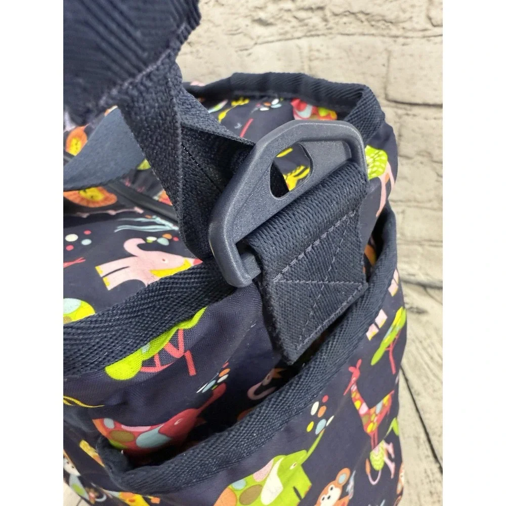 Le‎ Sportsac Ryan Baby Bag Navy Zoo Animals Large *MISSING SHOULDER STRAP*